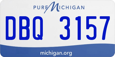 MI license plate DBQ3157