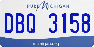 MI license plate DBQ3158