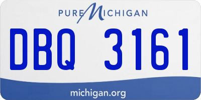 MI license plate DBQ3161