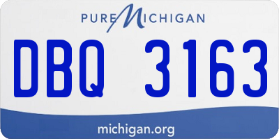 MI license plate DBQ3163