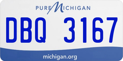 MI license plate DBQ3167