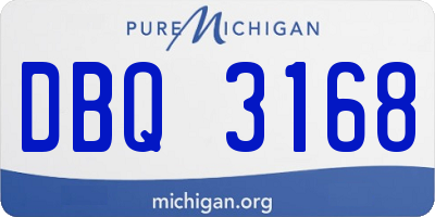 MI license plate DBQ3168