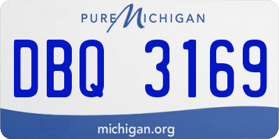 MI license plate DBQ3169
