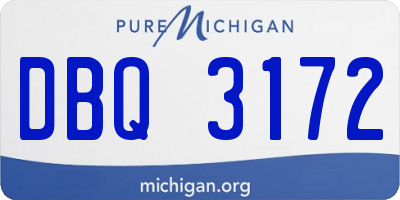 MI license plate DBQ3172