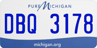 MI license plate DBQ3178