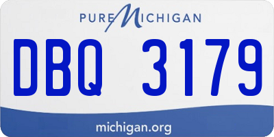 MI license plate DBQ3179