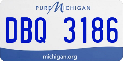 MI license plate DBQ3186