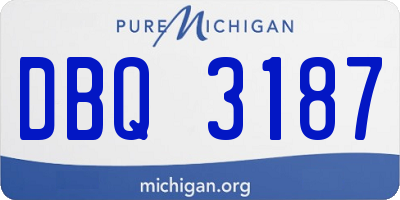 MI license plate DBQ3187
