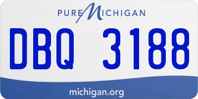 MI license plate DBQ3188