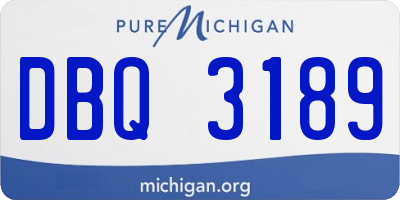 MI license plate DBQ3189