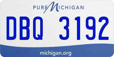 MI license plate DBQ3192