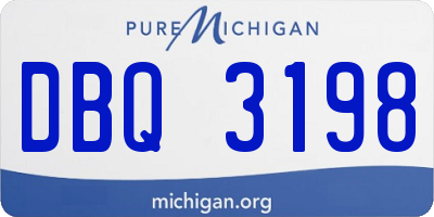 MI license plate DBQ3198