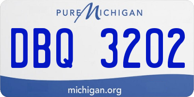 MI license plate DBQ3202