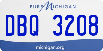 MI license plate DBQ3208