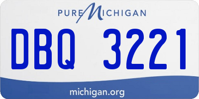 MI license plate DBQ3221