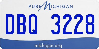 MI license plate DBQ3228