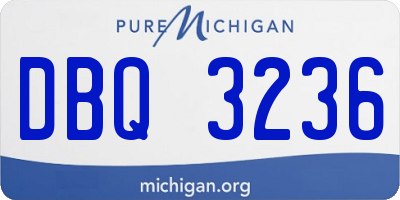MI license plate DBQ3236