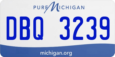 MI license plate DBQ3239