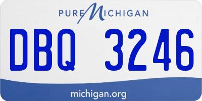 MI license plate DBQ3246
