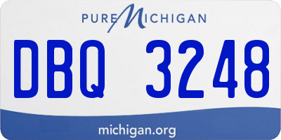MI license plate DBQ3248
