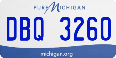 MI license plate DBQ3260