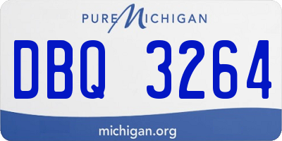 MI license plate DBQ3264
