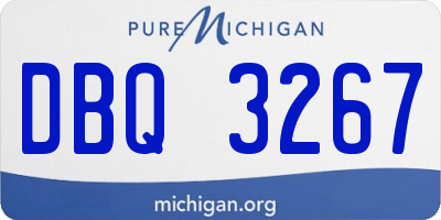 MI license plate DBQ3267