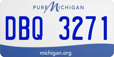 MI license plate DBQ3271