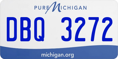 MI license plate DBQ3272