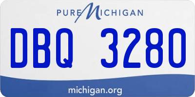 MI license plate DBQ3280