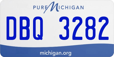 MI license plate DBQ3282