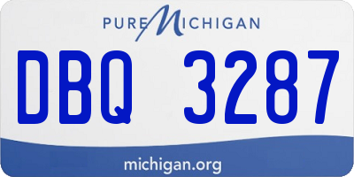 MI license plate DBQ3287
