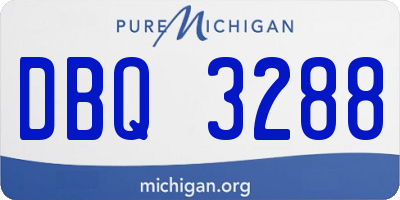MI license plate DBQ3288