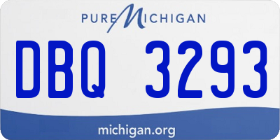 MI license plate DBQ3293
