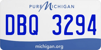 MI license plate DBQ3294