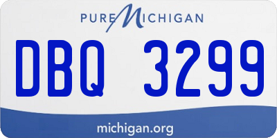 MI license plate DBQ3299