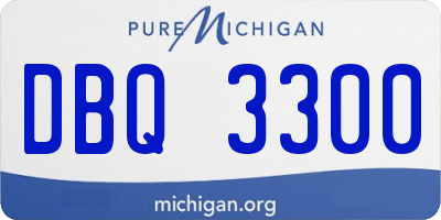 MI license plate DBQ3300