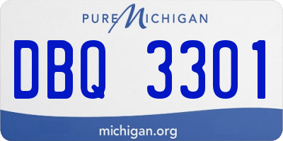 MI license plate DBQ3301