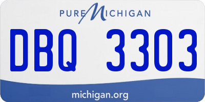 MI license plate DBQ3303