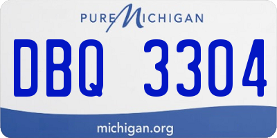 MI license plate DBQ3304
