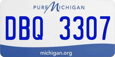 MI license plate DBQ3307