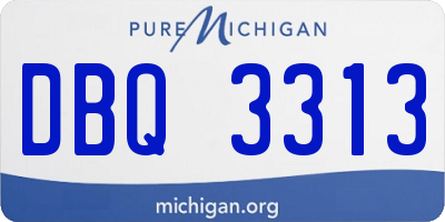 MI license plate DBQ3313