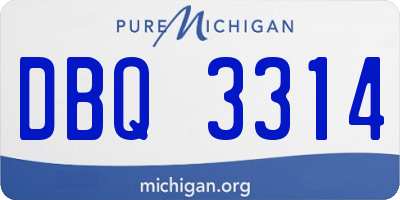 MI license plate DBQ3314