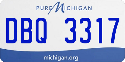 MI license plate DBQ3317