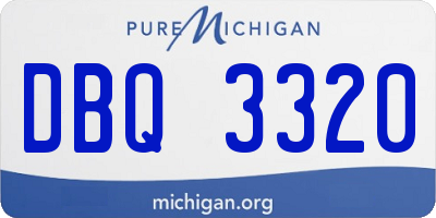 MI license plate DBQ3320