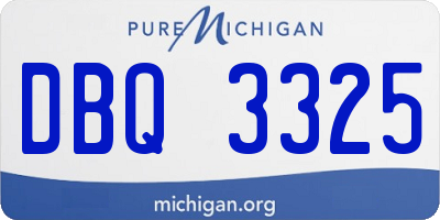 MI license plate DBQ3325