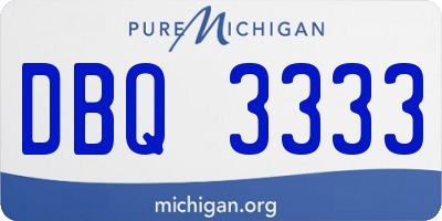 MI license plate DBQ3333