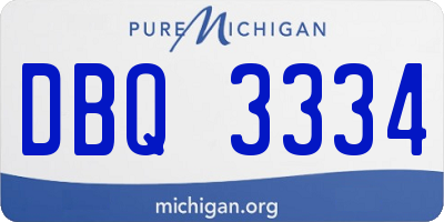 MI license plate DBQ3334