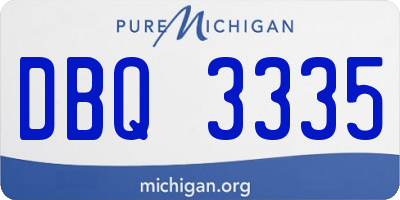 MI license plate DBQ3335
