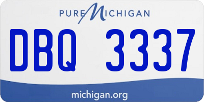 MI license plate DBQ3337